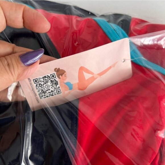 Athletic Racerback color block One Piece Bathing Suit. Size: XL. NWT (1767) - Picture 5 of 14